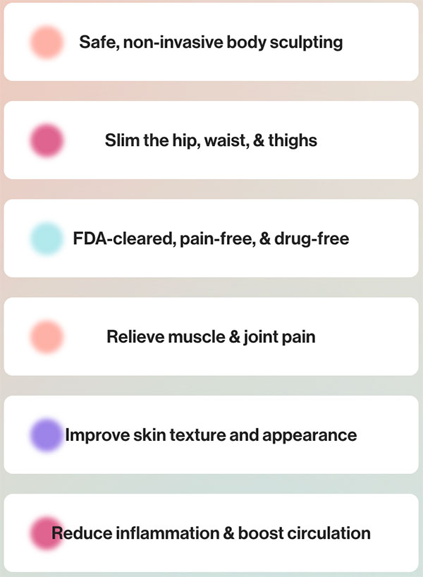 ody Contouring Celluma Light Therapy Benefits Graphic