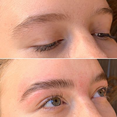 BodyLab Med Spa ©2023 – Eyelash & Eyebrow Enhancements – Brow Lamination - Before & After Treatment