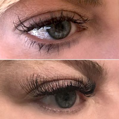 BodyLab Med Spa ©2023 – Eyelash & Eyebrow Enhancements – Eyelash Extensions - Before & After Treatment